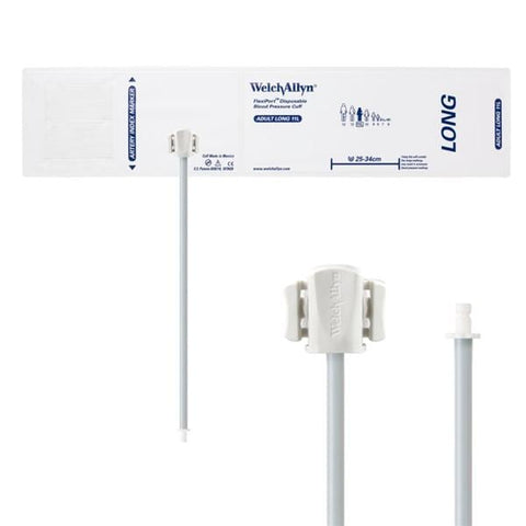 Welch Cuff Blood Pressure FlexiPort 25-34cm Adlt 11 Arm Long White/Navy Blue 20/Case - Allyn - SOFT-11L-1HP
