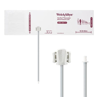 Welch Cuff Blood Pressure FlexiPort 32-43cm Lg Adlt Size 12 Arm White/Burgundy Eachch, 20 Each/CA - Allyn - VINYL-12-1HP