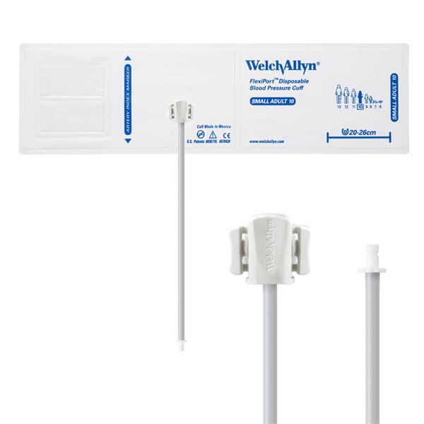 Welch Cuff Blood Pressure FlexiPort 20-26cm Sm Adlt Size 10 Arm White/Navy Blue Eachch, 20 Each/CA - Allyn - VINYL-10-1HP