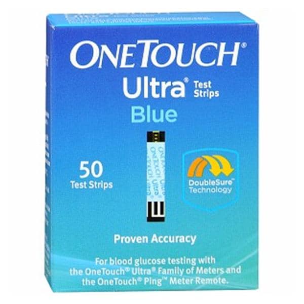Lifescan OneTouch Ultra Blood Glucose Test Strip 50 Count 50/Bx, 24 BX/CA - 2289604