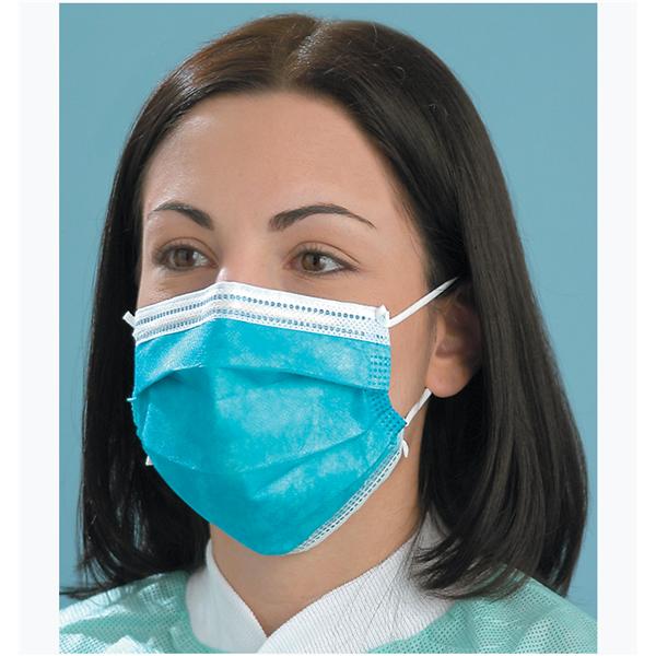 Henry Schein Inc. Mask Procedure HSI Maxima ASTM Level 3 Pleated Flat Teal 50/Bx, 6 BX/CA - 5701525