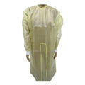 Green Cross Haixin Gown Isolation Essentials Disposable AAMI Level 1 PE / PP PE+PP Sz XL Ylw 10/Bg, 5 BG/CA - HX2020-92