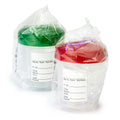 Globe Scientific Specimen Container, 4oz, with Full Turn Green Attached Screwcap, ID Label, PP, Graduated, Cleanroon ISO8 Sterile, Individually Wrapped