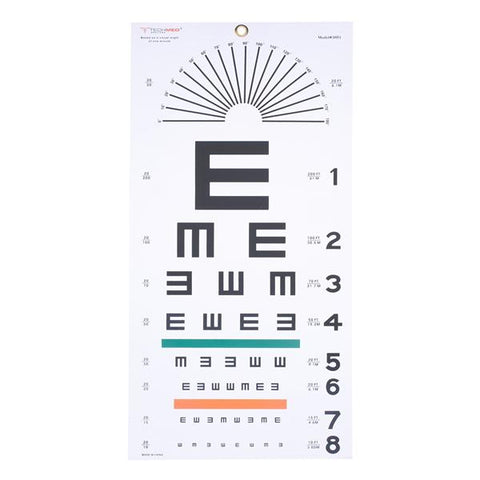 Dukal Corporation Eyechart Illiterate Tech-Med 20' Testing Distance 22x11" Each - 3051