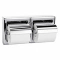 Double Post Toilet Paper Holder Bright Silver
