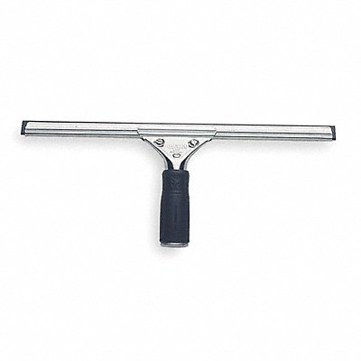 12 W Straight Rubber Window Squeegee Without Handle Black/Silver