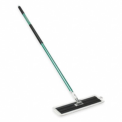 Dual-Fiber Quick Change 5-1/2 x 16 Wet Mop Head and Handle Green