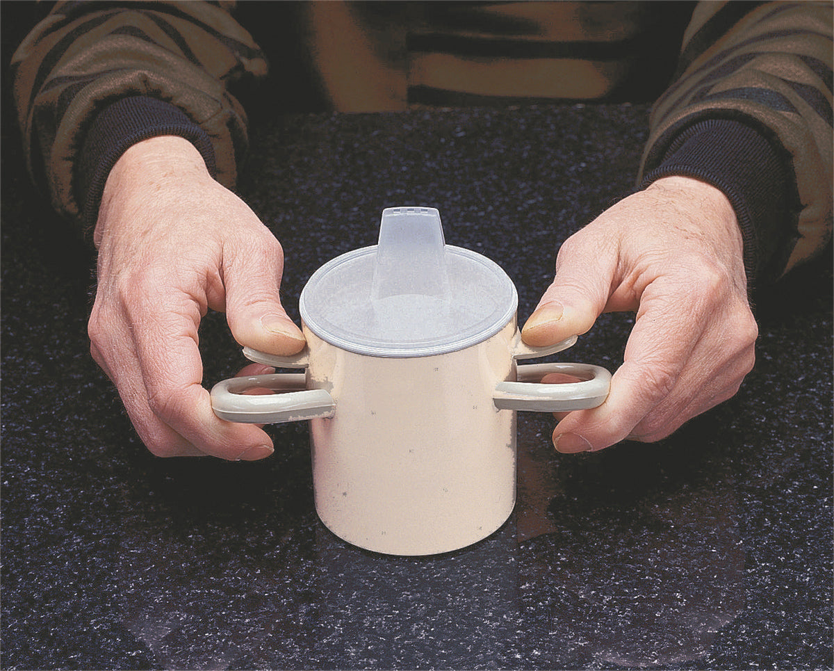 Thumbs-up cup and spout lid