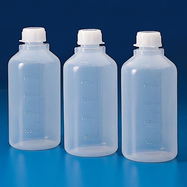 Globe Scientific Bottle with Screwcap, Narrow Mouth, LDPE, Graduated, 250mL
