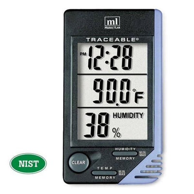 Marketlab Traceable Temperature Hygrometer ABS Plastic 0 to 50C/20 to 90% Each - 4040