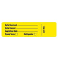 Marketlab Reagent Label Yellow 3-1/2x7/8" Date Received 1000/Pk - 8034
