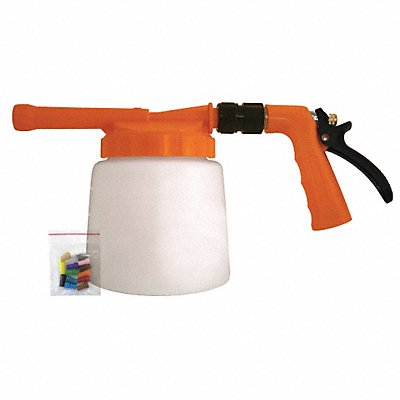Safety Orange/White Plastic Spray Foamer 3/4 GHT 1 EA