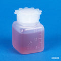 Globe Scientific Bottle with Screwcap, Wide Mouth, Square, Graduated, PE (Cap: PP)