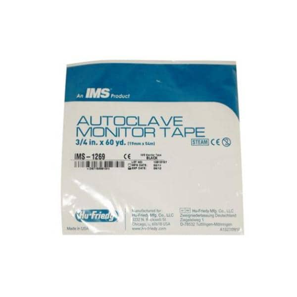 Hu Tape Autoclave Monitor IMS 60 yd Black Each - Friedy (Hufriedy) - IMS-1269