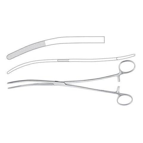Miltex Forcep Sponge Bozeman Meister-Hand 10-1/2" Narrow Serrated Double Curve SS Each - Integra Miltex - MH7-622