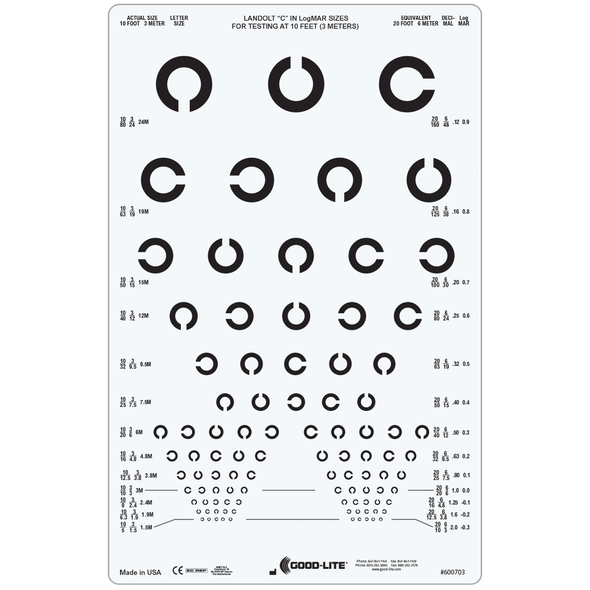LANDOLT C DISTANCE CHART