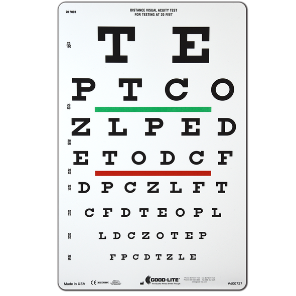 SNELLEN LETTER LINEAR-SPACED DISTANCE CHART