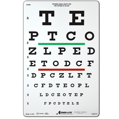 SNELLEN LETTER LINEAR-SPACED DISTANCE CHART