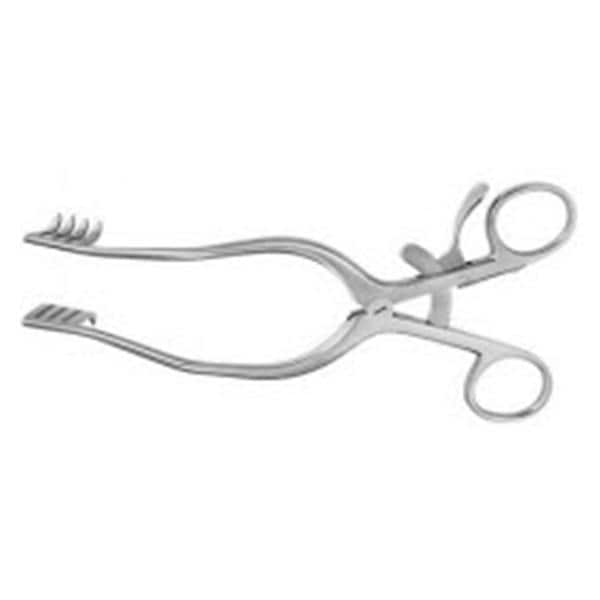 Miltex Forcep Tissue Adson 7-1/2" Angled Arm 4x4 Teeth 3/4x3/4" Stainless Steel Each - Integra Miltex - 11-702