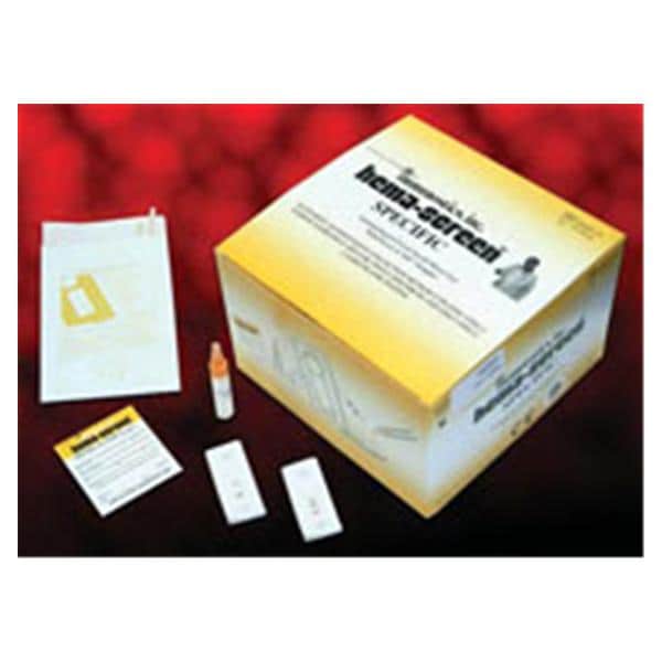 Immunostics Inc Hema-Screen FOB: Fecal Occult Blood Test Kit With Accessories 25 Count 25/Bx - HSGD-25