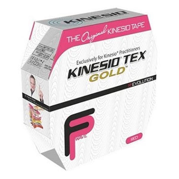 National Medical Alliance Tape Kinesiology Kinesio Tex Gold Cotton/Elastic/Acrylic 2"x34yd Adhs Red 1Rl/Bx - GKT35125FP