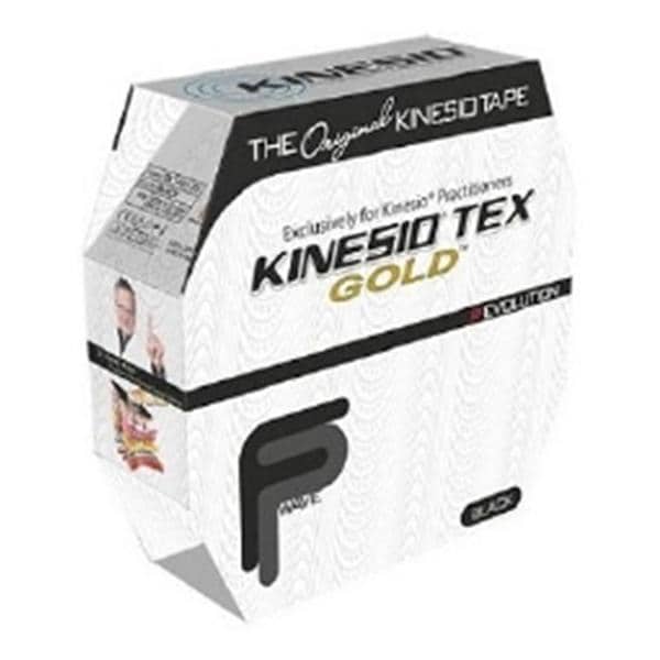 National Medical Alliance Tape Kinesiology Kinesio Tex Gold Cotton/Elastic/Acrylic 2"x34yd Adhs Blk 1Rl/Bx - GKT45125FP
