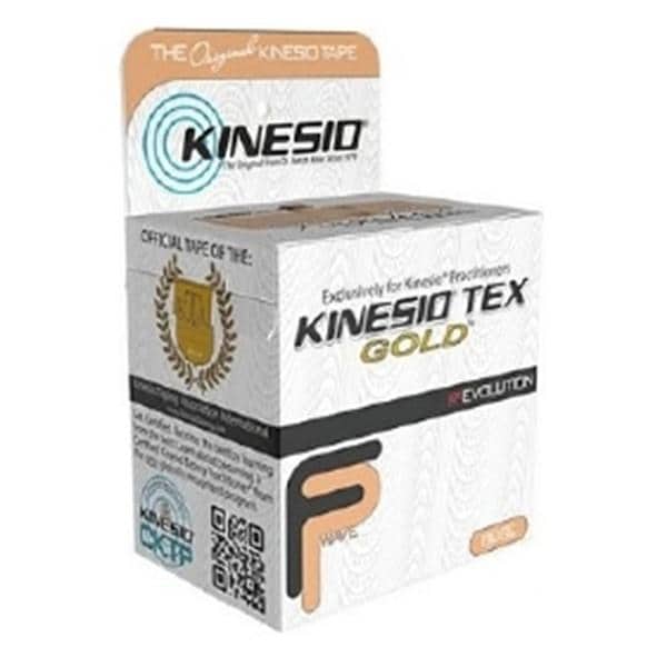 National Medical Alliance Tape Kinesiology Kinesio Tex Gold Cotton/Elastic/Acrylic 3"x5.5yd Adhs Bg 4Rl/Bx - GKT15034FP