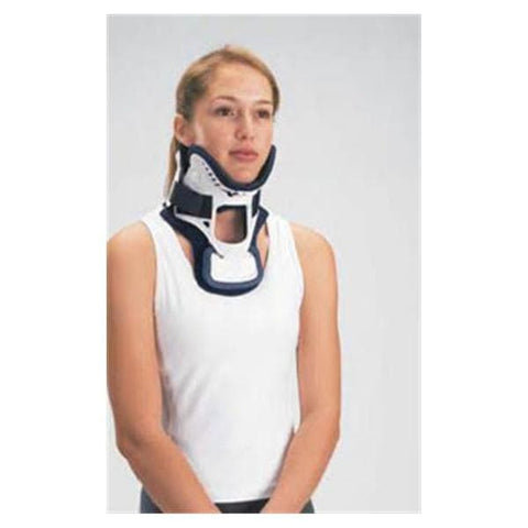 DJO, Inc Collar Miami J Adult Stout Cervical Plastic White/Navy Size 10-20" Each - 79-83238