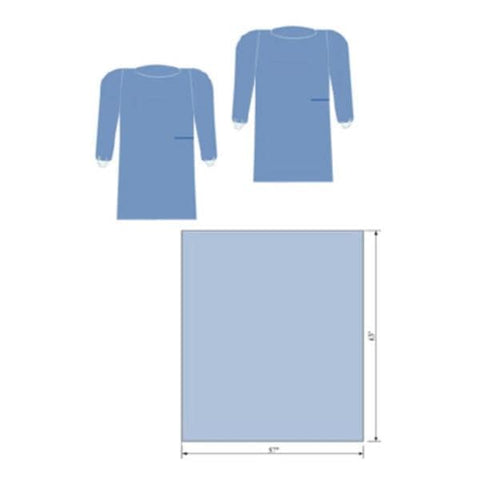 C Pack Drape Basic III With Drape/Non-Reinforced SMS Gown 12/Ca - Core Medical, Inc - 60006