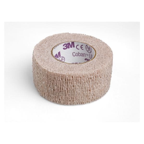 3M Medical Products Bandage Coban Wrap Elastic 1"x5yd LF Non-Sterile Tan 6x5/Ca - 2081
