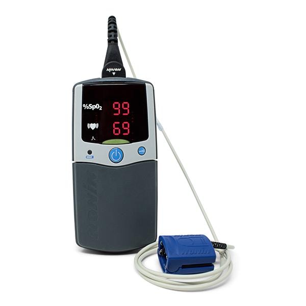 Nonin Medical Pulse Oximeter Handheld PalmSAT 2500 4 AA Battery Gray Each - 4852-000