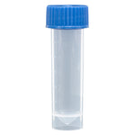 Globe Scientific Transport Tube, 5mL, with Separate White Screw Cap, PP, Conical Bottom, Self-Standing, Molded Graduations, 250 of Bag, 4 Bags of Case