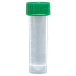 Globe Scientific Transport Tube, 5mL, with Separate White Screw Cap, PP, Conical Bottom, Self-Standing, Molded Graduations, 250 of Bag, 4 Bags of Case