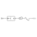 Baxter Healthcare IV Extension Set Interlink Y-InjectionSite Female Luer Lock Adapter 21" Ca - 2C1103