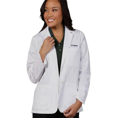 Fashion Seal Lab Jacket Consultation 65% Polyester / 35% Cotton Womens White Medium 28.5" Each - 128-M