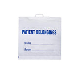 Dukal Corporation Bag Patient Belongings White/Blue Print 20x18-1/2" Plastic W/ Snap Handle 250/Ca - PB01