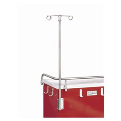 Harloff Manufacturing Pole IV For Emergency Cart 2 Prong Adjustable Height Each - 680401