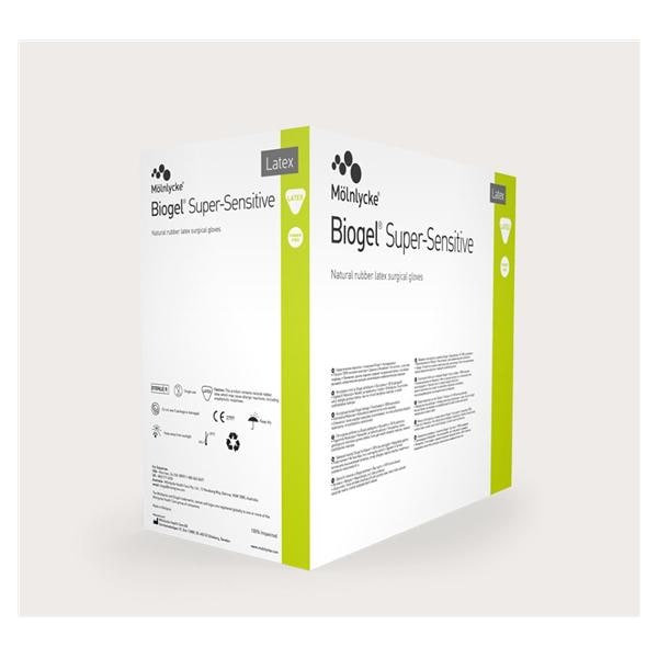 Molnlycke Healthcare Gloves Surgical Biogel Super-Sensitive Powder-Free Latex 7 Sterile Straw 200/Ca - 82570