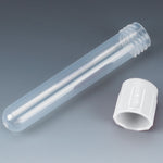 Globe Scientific Test Tube with Attached Screw Cap, 12 x 75 mm (5mL), PP, 250 of Bag, 4 Bags of Case