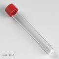 Globe Scientific Test Tube with Attached Red Screw Cap, 16 x 120mm (15mL), PS, STERILE