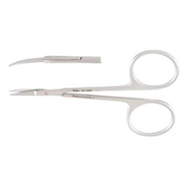 Miltex Scissors Iris 3-1/2" Smooth Curved 15mm Stainless Steel Each - Integra Miltex - 18-1394