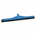 24 W Straight Double Foam Rubber Floor Squeegee Without Handle Blue