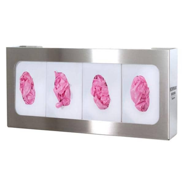 Bowman Medical Products Glove Box Holder Stainless Steel Quad Gray 4/Ca - GS-060