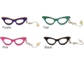 CAT EYE GLASSES EARRINGS - WOODEN