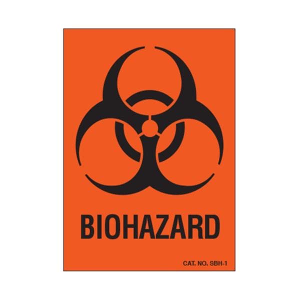 Shamrock Scientific Spec Label Informational Biohazard English 500/RL - SBH-1