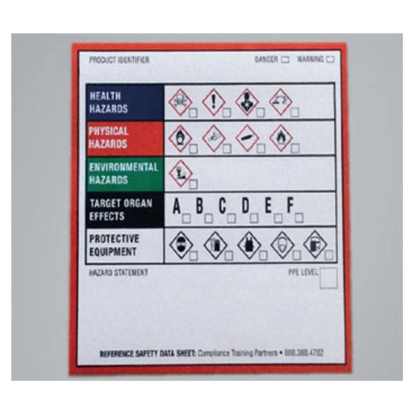 HPTC, Inc Label Informational Chemical Product 25/Pk - GHCL