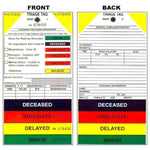 Firefighter's Bookstore Triage Tag DMS Medical All Risk Each - 8999