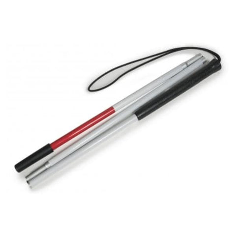 Graham Cane Blind Aluminum 41" White/Red Adult Each - Field/Everest &Jennings - 5960