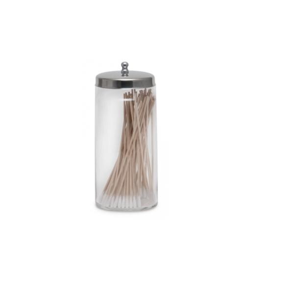 Graham Jar Dressing 5x5" Clear Glass With Stainless Steel Cover 6/CA - Field/Everest &Jennings - 3462