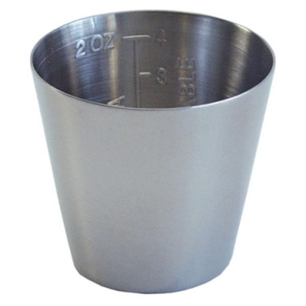 Graham Graduated Cup Medicine Stainless Steel 2 oz Silver Each - Field/Everest &Jennings - 83-3241